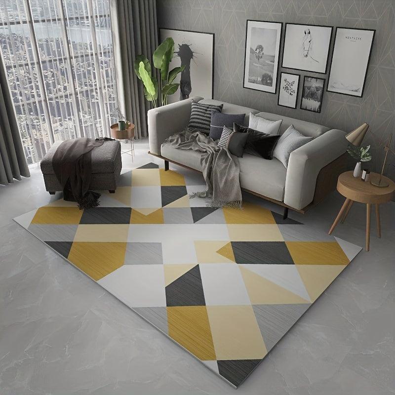 Modern Geometric Area Rug 3'X5' Soft Carpet