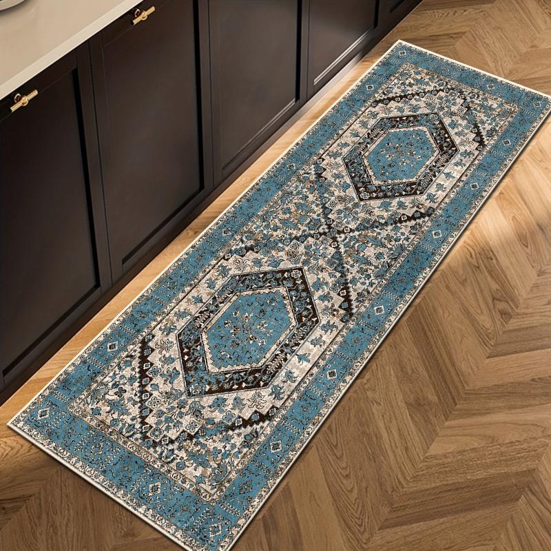 Boho Kitchen Floor Mat Vintage Persian Style Washable Runner Rug