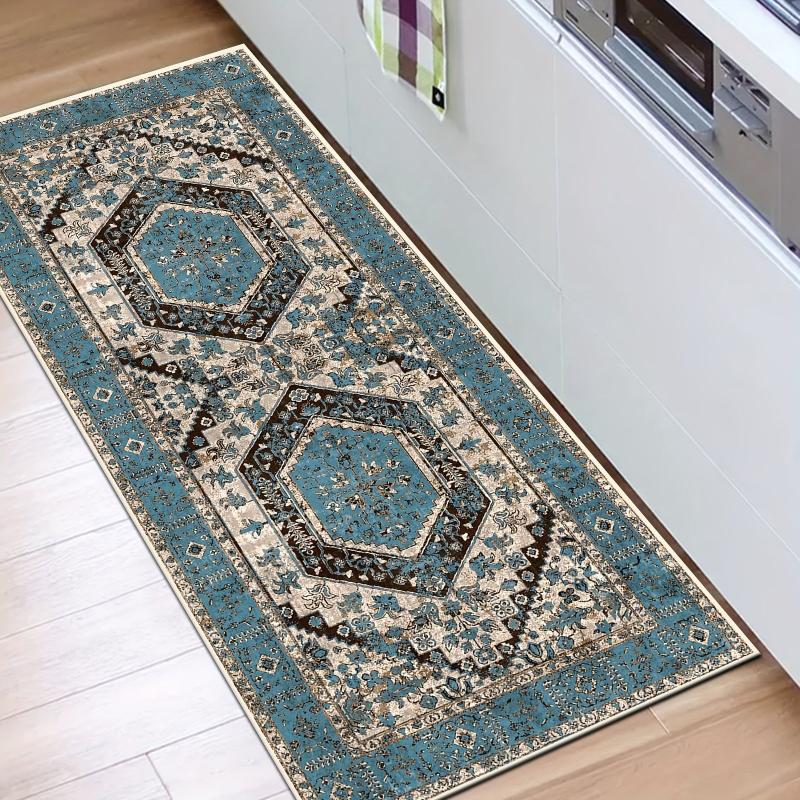 Boho Kitchen Floor Mat Vintage Persian Style Washable Runner Rug