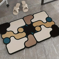 Absorbent Diatom Mud Bathroom Mat Soft Carpet Non Slip Rubber Easy Care