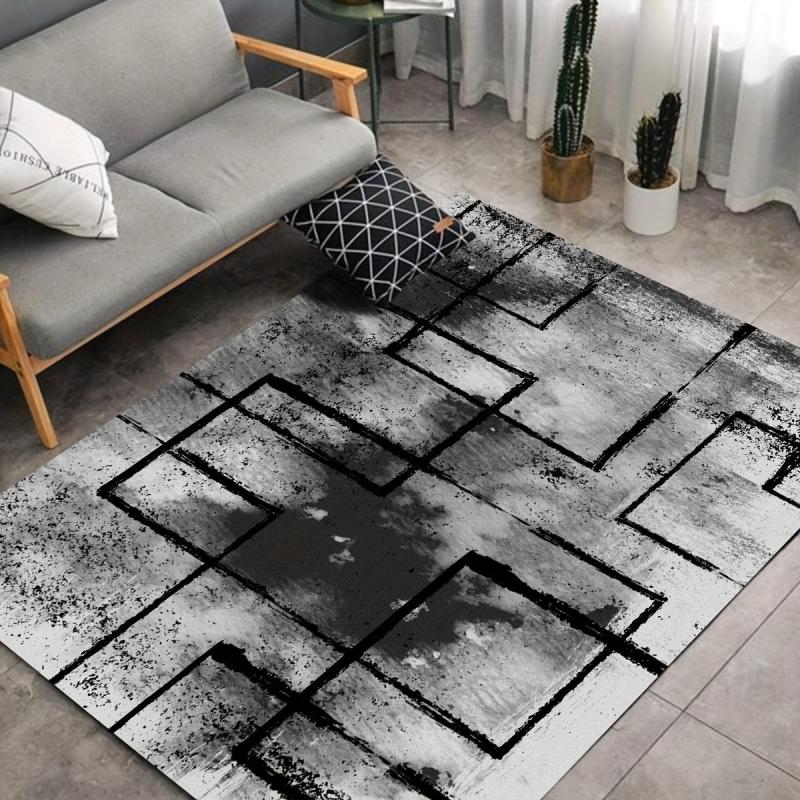 Geometric Pattern Soft Area Rug Quick Dry Absorbent Floor Mat