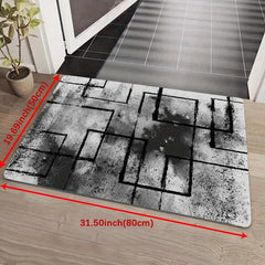 Geometric Pattern Soft Area Rug Quick Dry Absorbent Floor Mat