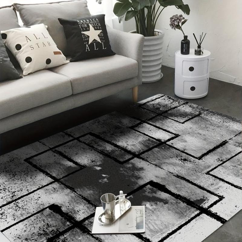 Geometric Pattern Soft Area Rug Quick Dry Absorbent Floor Mat