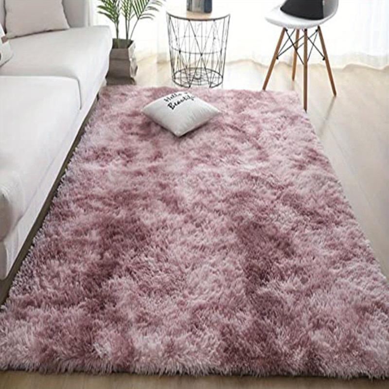 Soft Area Rug Fluffy Non-slip Fuzzy Shag Plush Tie Dyed Carpet