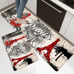 Eiffel Tower Kitchen Rug Paris Printing Floor Mat