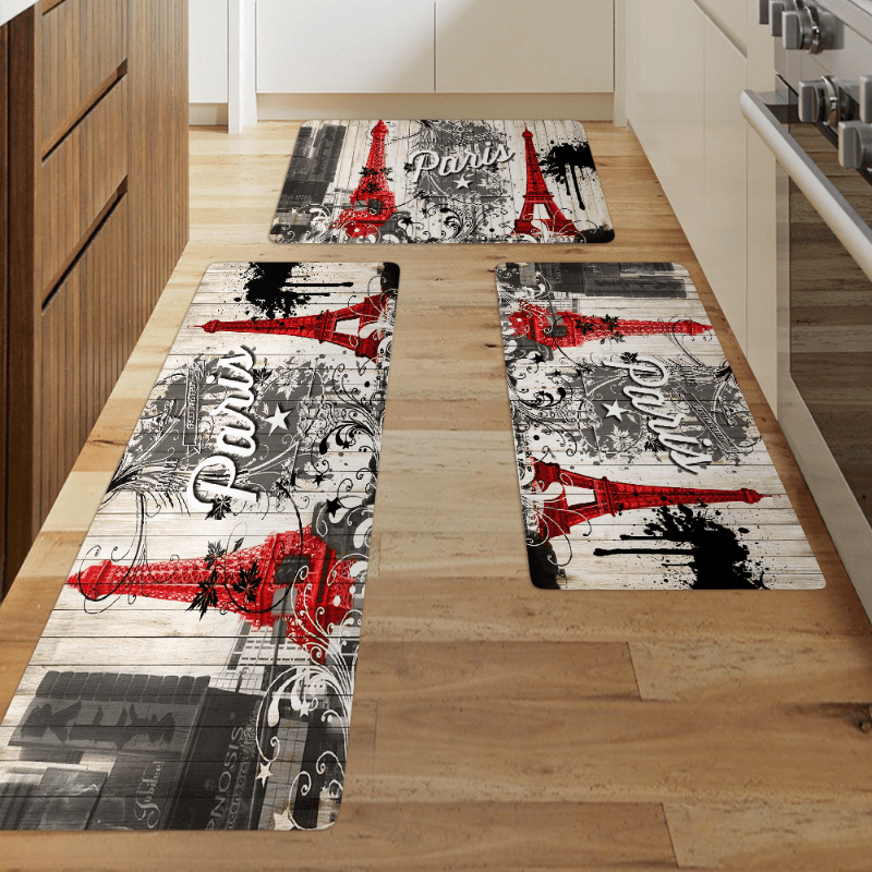 Eiffel Tower Kitchen Rug Paris Printing Floor Mat