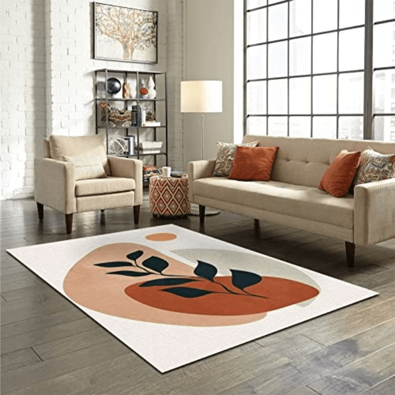 Soft Shaggy Area Rug Non Slip Modern Abstract for Living Room