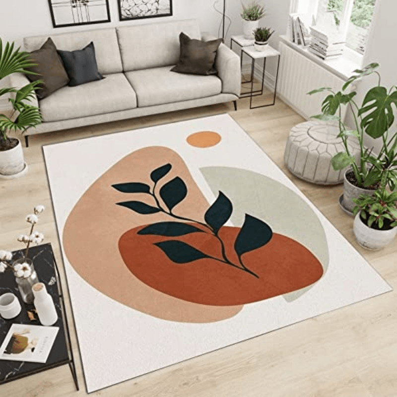 Soft Shaggy Area Rug Non Slip Modern Abstract for Living Room