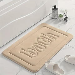 1pc Embossed Letters Bathroom Mat Anti-skid Floor Mat