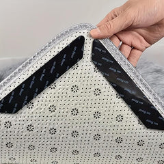 8pcs Washable Rug Gripper Pads Double Sided Non Slip Tape for Area Rugs Carpet