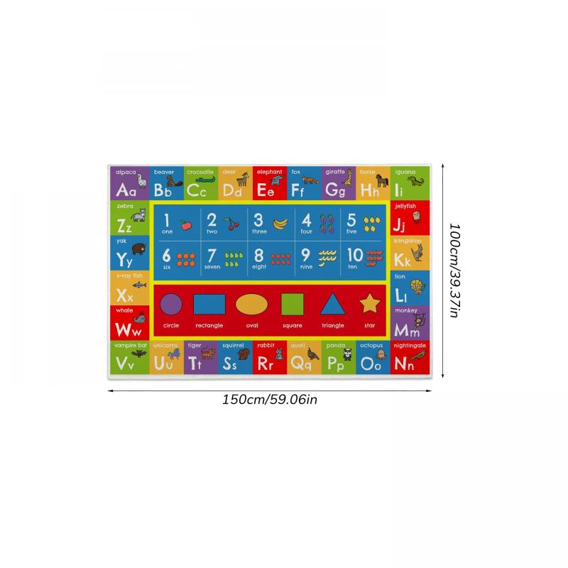 Kids Educational Area Rugs Learning Numbers Play Mat