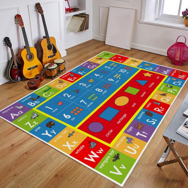 Kids Educational Area Rugs Learning Numbers Play Mat