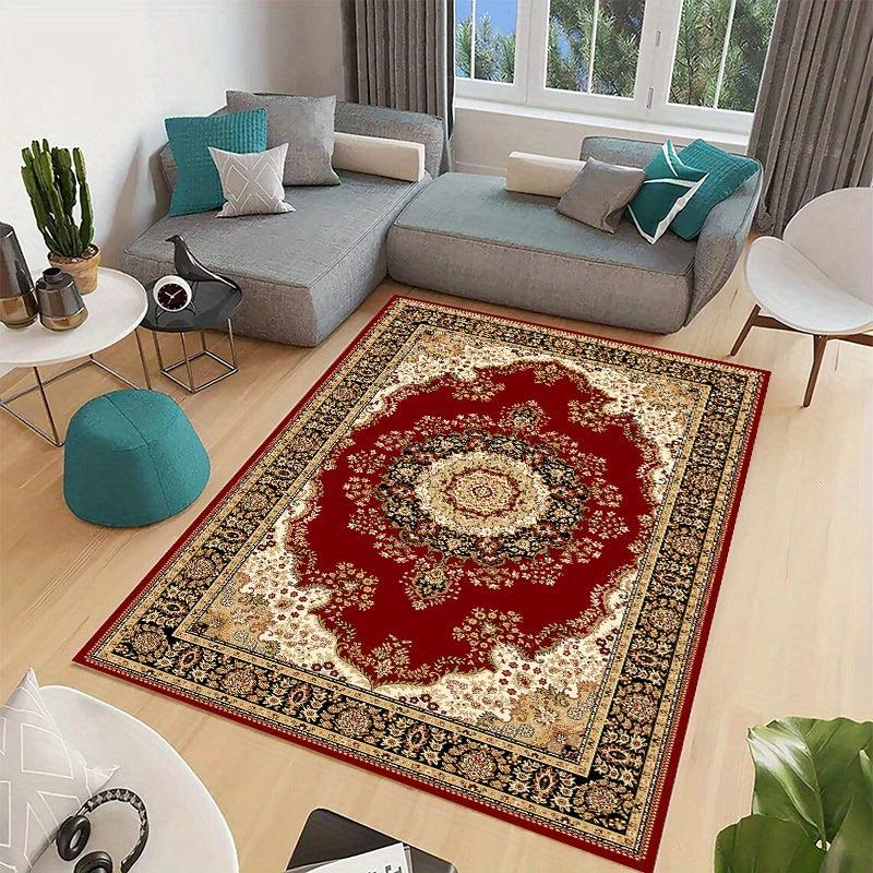 Large Floral Vintage Boho Area Rug Stain Resistant Washable