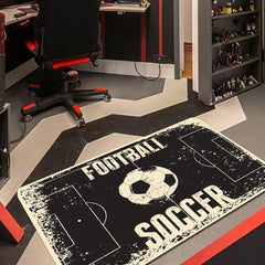 Soccer Themed 3D Bedroom Rug for Home Decoration and Games