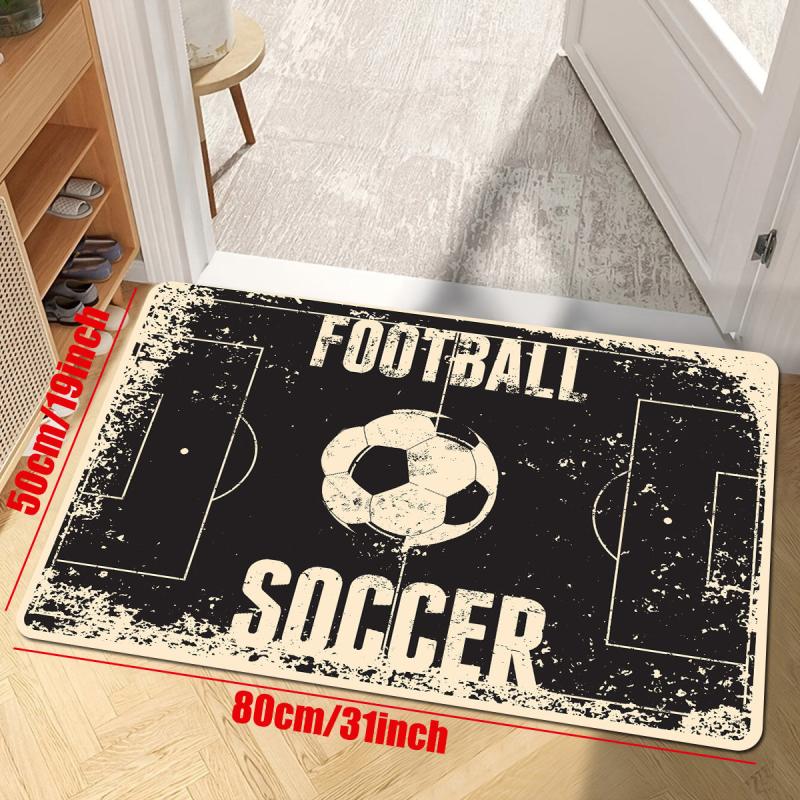 Soccer Themed 3D Bedroom Rug for Home Decoration and Games