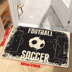Soccer Themed 3D Bedroom Rug for Home Decoration and Games