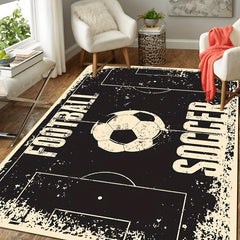 Soccer Themed 3D Bedroom Rug for Home Decoration and Games
