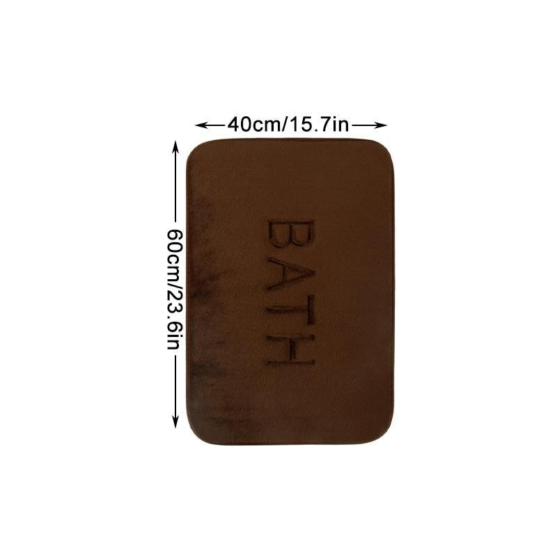 Letter Graphic Bath Rug Soft Non Slip Absorbent Bath Mat