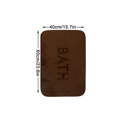 Letter Graphic Bath Rug Soft Non Slip Absorbent Bath Mat