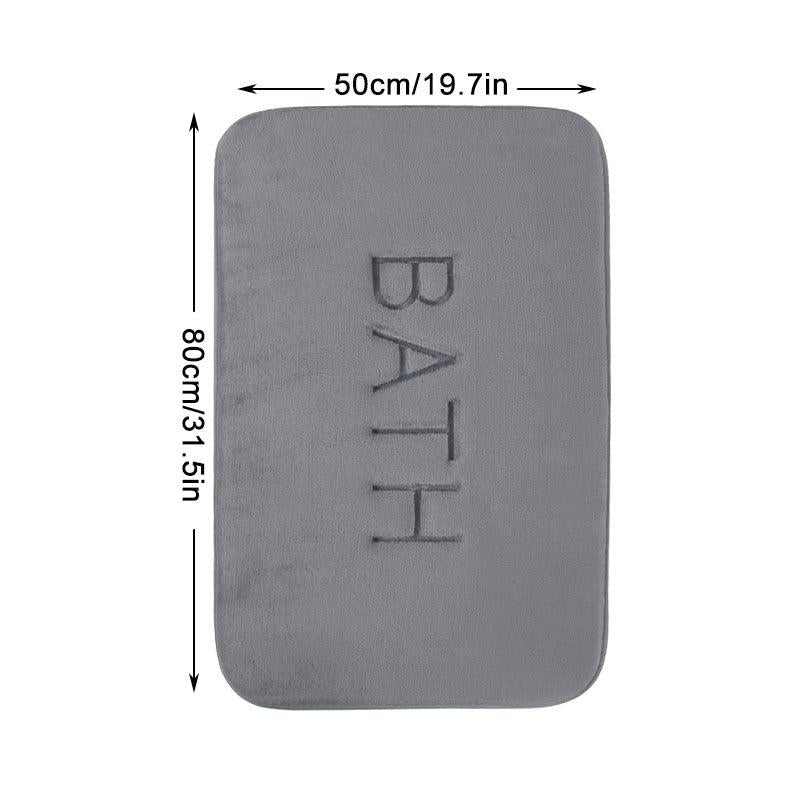 Letter Graphic Bath Rug Soft Non Slip Absorbent Bath Mat