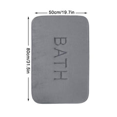 Letter Graphic Bath Rug Soft Non Slip Absorbent Bath Mat