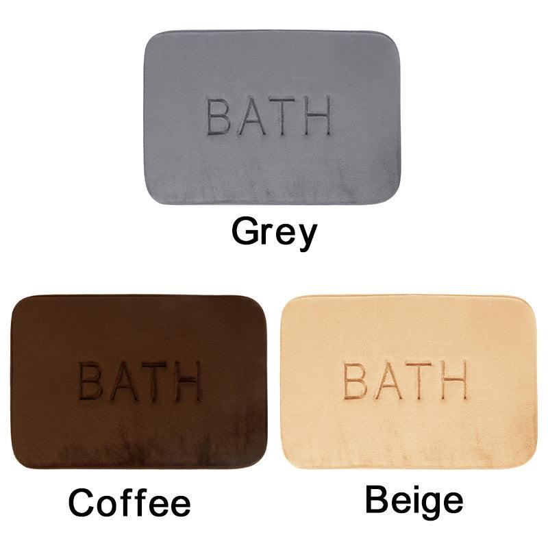 Letter Graphic Bath Rug Soft Non Slip Absorbent Bath Mat