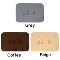 Letter Graphic Bath Rug Soft Non Slip Absorbent Bath Mat