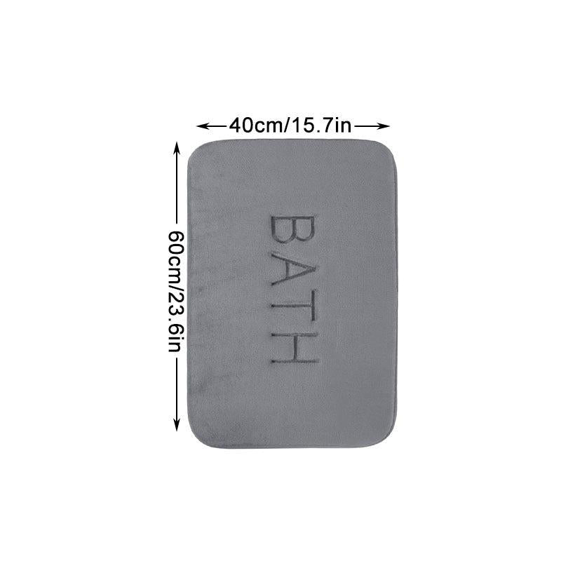 Letter Graphic Bath Rug Soft Non Slip Absorbent Bath Mat