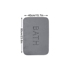 Letter Graphic Bath Rug Soft Non Slip Absorbent Bath Mat