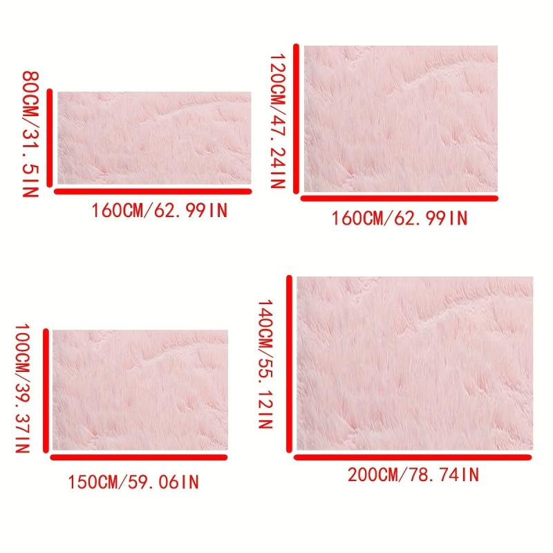 Modern Tie Dyed Rectangle Plush Fuzzy Shag Rug