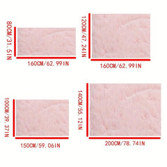 Modern Tie Dyed Rectangle Plush Fuzzy Shag Rug