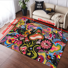 1pc Mushroom Area Rug Non-slip Resistant Waterproof Carpet