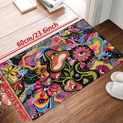 1pc Mushroom Area Rug Non-slip Resistant Waterproof Carpet