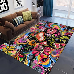1pc Mushroom Area Rug Non-slip Resistant Waterproof Carpet