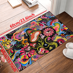 1pc Mushroom Area Rug Non-slip Resistant Waterproof Carpet
