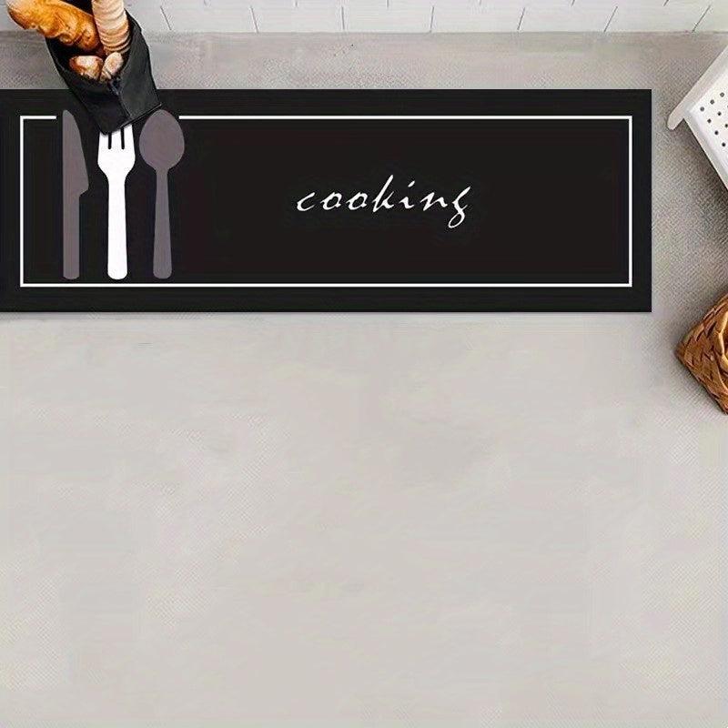 Soft Flannel Kitchen Floor Mat Non Slip Waterproof Machine Washable