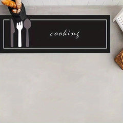 Soft Flannel Kitchen Floor Mat Non Slip Waterproof Machine Washable