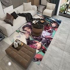 Crystal Velvet Area Rug Non Slip Stain Resistant Washable Soft Carpet