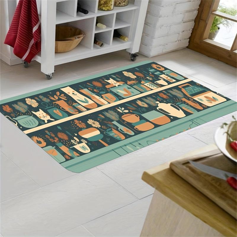 Absorbent Waterproof Kitchen Rug Anti Fatigue Non Slip Washable Carpet