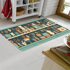 Absorbent Waterproof Kitchen Rug Anti Fatigue Non Slip Washable Carpet