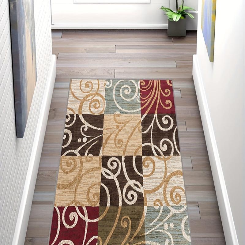 Vintage Moroccan Kitchen Runner Rug Non Slip Washable Laundry Room Mat