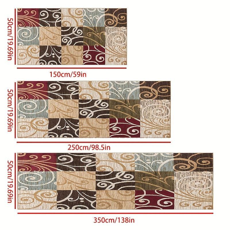 Vintage Moroccan Kitchen Runner Rug Non Slip Washable Laundry Room Mat