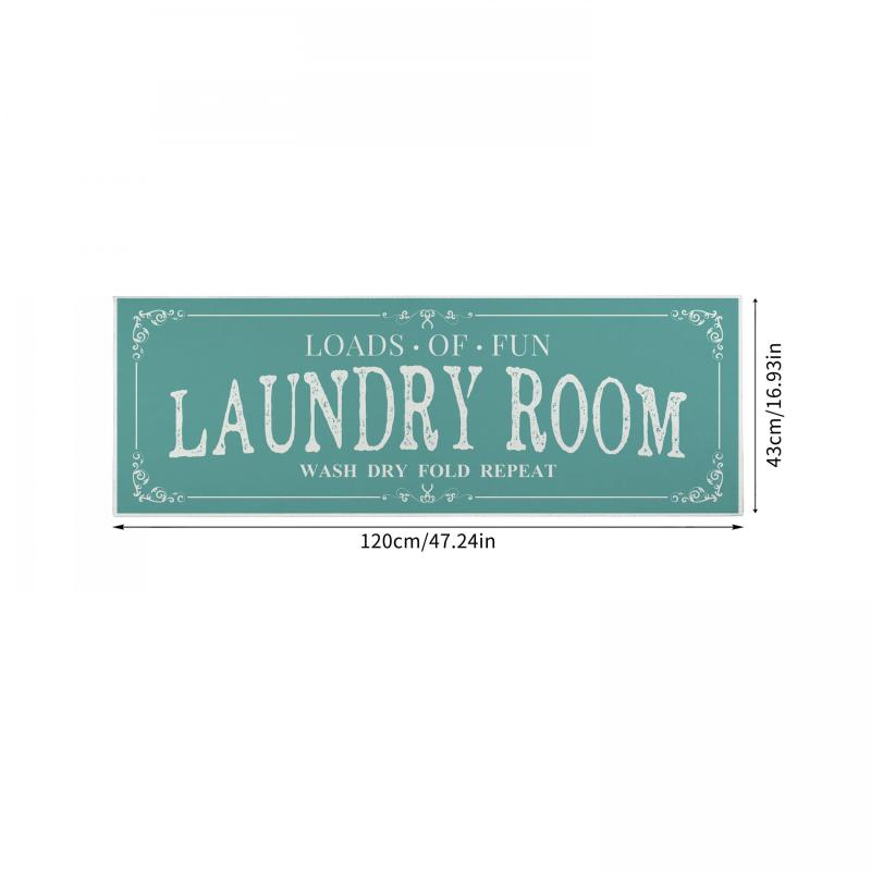 Farmhouse Laundry Room Runner Rug Non Slip Mat