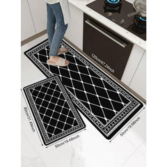 Non Slip Kitchen Rugs and Mats Geometric Design