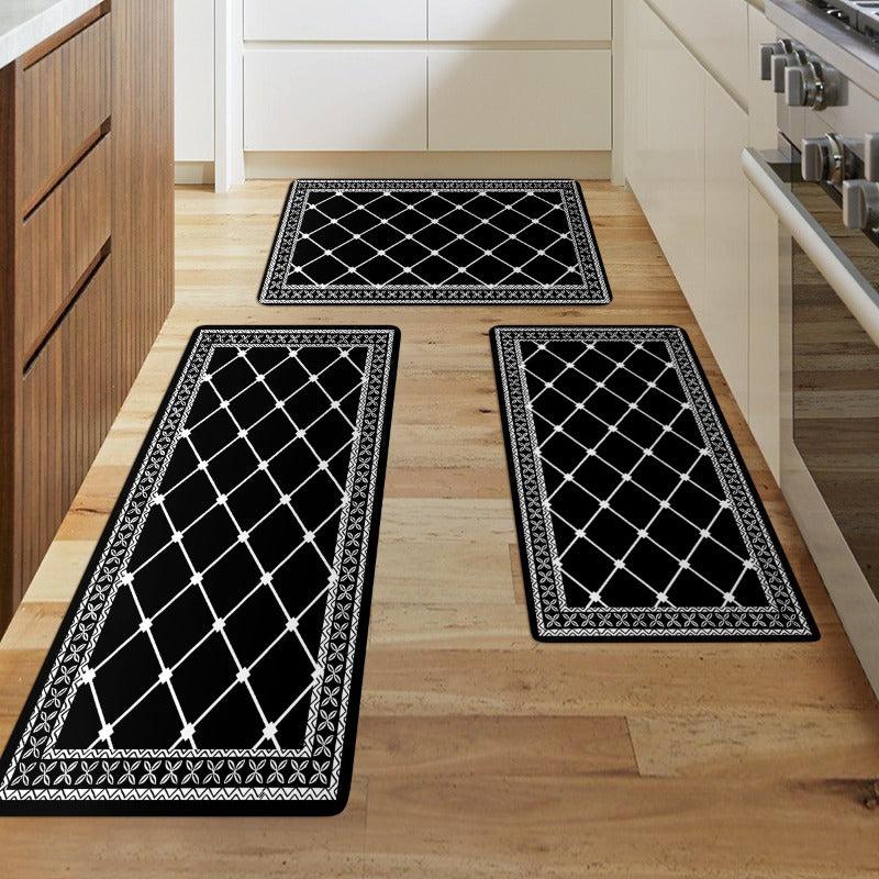 Non Slip Kitchen Rugs and Mats Geometric Design
