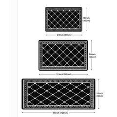 Non Slip Kitchen Rugs and Mats Geometric Design