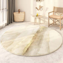Polyester Round Carpet Modern Kitchen Rug Bedroom Thickened Foot Pad