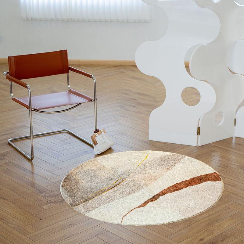 Polyester Round Carpet Modern Kitchen Rug Bedroom Thickened Foot Pad