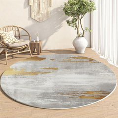 Polyester Round Carpet Modern Kitchen Rug Bedroom Thickened Foot Pad