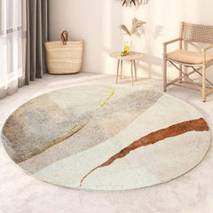 Polyester Round Carpet Modern Kitchen Rug Bedroom Thickened Foot Pad